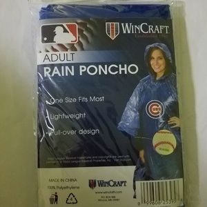 MLB Chicago Cubs Adult Rain Poncho Lightweight NEW
